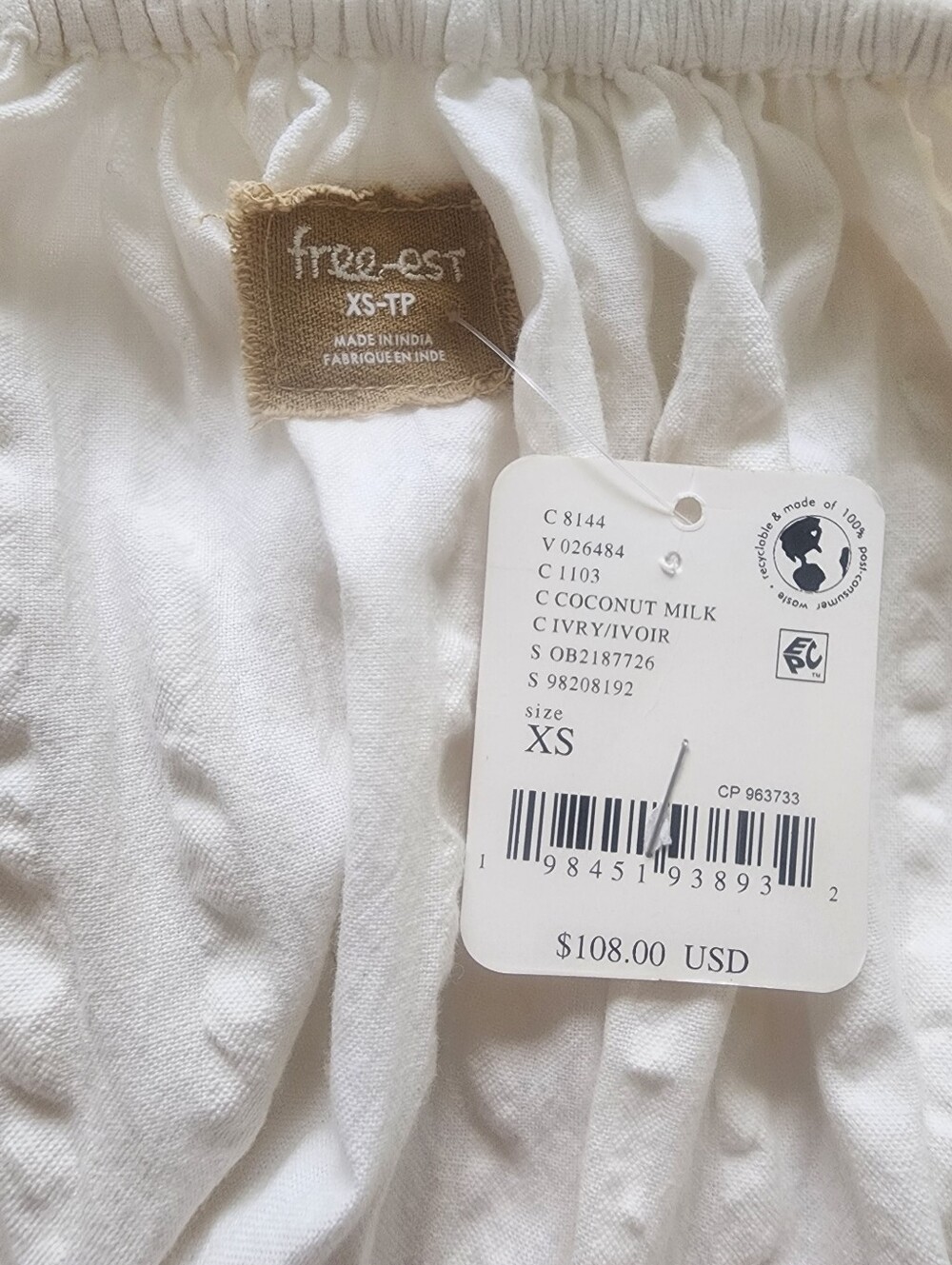 Free People Free-Est Coconut Milk Ivory Poppy Midi Dress XS NWT Whimsygoth Boho - Picture 14 of 16